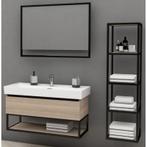 Badmeubel Monti Eiken 100CM (Badkamermeubels), Ophalen of Verzenden, Nieuw