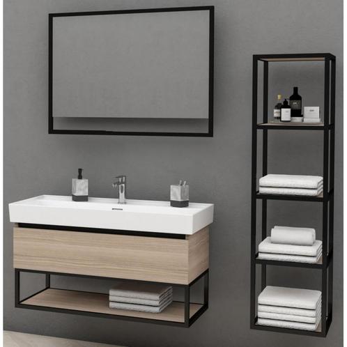 Badmeubel Monti Eiken 100CM (Badkamermeubels), Huis en Inrichting, Badkamer | Badkamermeubels, Nieuw, Ophalen of Verzenden