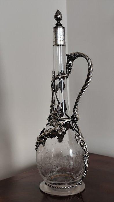 WMF - Karaf - Glas, Verzilverd - Oude wijnflesontkalker WMF, Antiek en Kunst, Kunst | Designobjecten