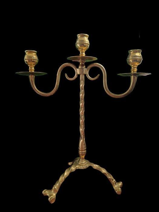 Kandelaar - Verguld messing, Antiek en Kunst, Curiosa en Brocante