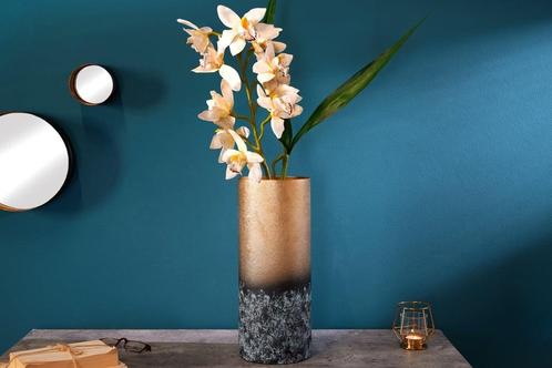 Decoratieve vaas ABSTRACT 40 cm goud metall patina, Huis en Inrichting, Woonaccessoires | Vazen, Ophalen of Verzenden
