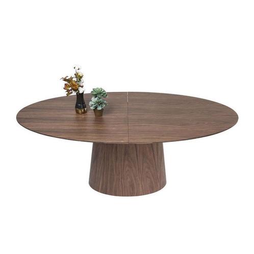 *WOONWINKEL* Kare Design Benvenuto Walnoot Eetttafel Ovaal U, Huis en Inrichting, Tafels | Eettafels, Nieuw, Verzenden
