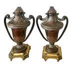 Belangrijk paar deurknoppen in de vorm van palmen - 34 cm