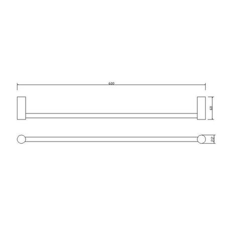 Handdoekrek Aquasplash Ava 60 cm Geborsteld Messing, Doe-het-zelf en Verbouw, Sanitair, Ophalen of Verzenden