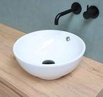 Wastafelblad 1: Porselein Rond 40 x 14 cm - Glans Wit, Huis en Inrichting, Verzenden, Nieuw, Wastafelkast