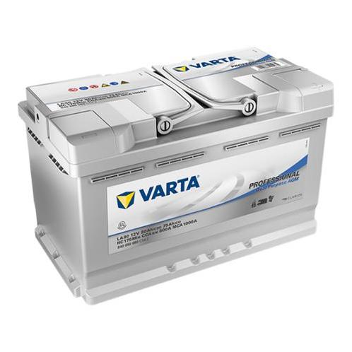 Varta LA80 AGM accu 12 volt 80 ah Dual Purpose, Caravans en Kamperen, Camper-accessoires, Nieuw, Ophalen of Verzenden