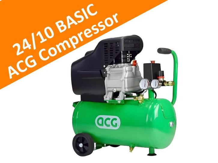 ACTIE! Mobiele LUCHTCOMPRESSOR 10 bar en 257 l/min! 24 liter, Doe-het-zelf en Verbouw, Compressors, Minder dan 25 liter, 10 bar of meer