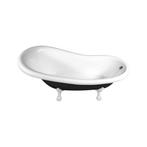 Vrijstaand Bad Sapho Retro 169x75x72 cm Wit / Zwart met, Doe-het-zelf en Verbouw, Sanitair, Ophalen of Verzenden, Nieuw