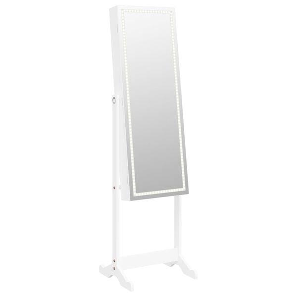 Witte Sieradenkast met Spiegel & LED - Tweedekansje!, Huis en Inrichting, Kasten | Kledingkasten, 25 tot 50 cm, Nieuw, 150 tot 200 cm