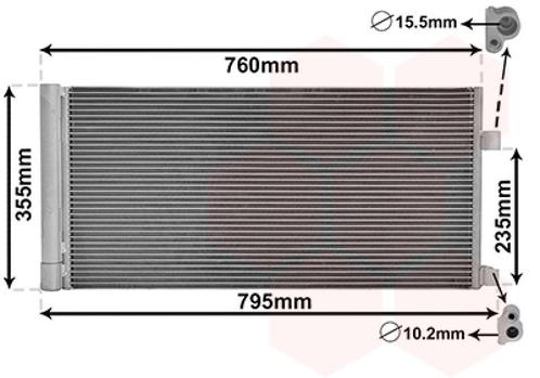 LUCHTCONDENSATOR VOOR RENAULT LAGUNA 2007-2015 921100002R, Auto-onderdelen, Airco en Verwarming, Nieuw, Ophalen of Verzenden
