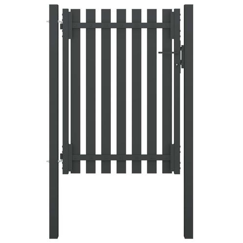 vidaXL Poort 1x1,7 m staal antraciet, Tuin en Terras, Tuinpoorten, Nieuw, Verzenden