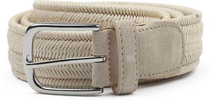 Profuomo Waxed Geweven Riem Ecru maat 85 Heren, Kleding | Heren, Riemen en Ceinturen, Nieuw, Echt leder, Verzenden