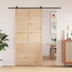 vidaXL Schuifdeur 100x208 cm massief grenenhout, Doe-het-zelf en Verbouw, Deuren en Horren, Verzenden, Nieuw