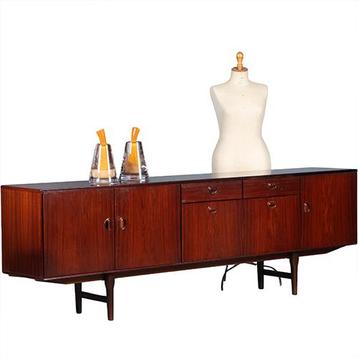 Vintage Dressoir door Fristho in palissander met grote bar beschikbaar voor biedingen