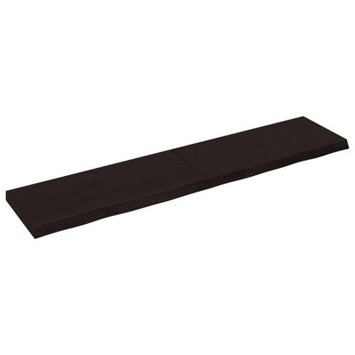 vidaXL Wandschap behandeld massief eikenhout donkerbruin, Huis en Inrichting, Woonaccessoires | Wandplanken en Boekenplanken, Nieuw