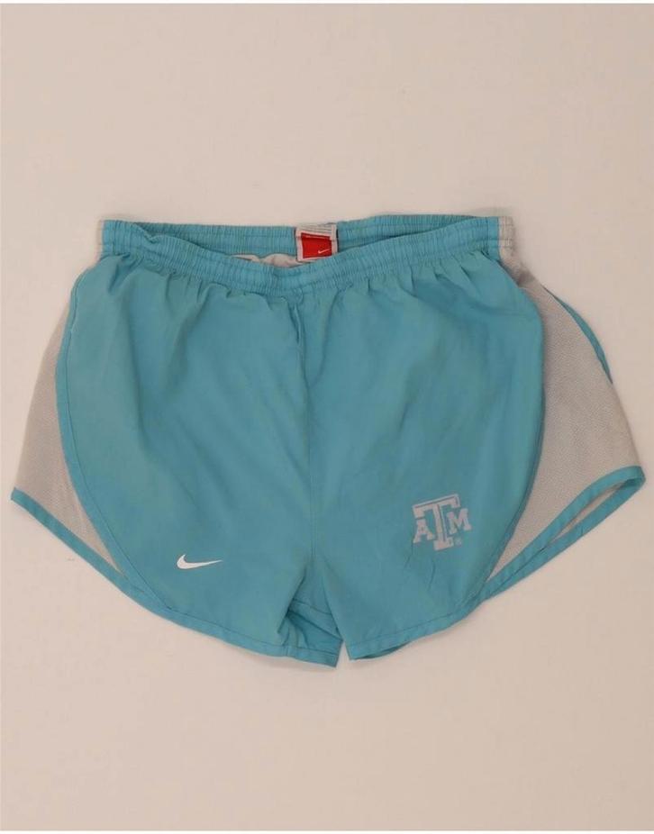 NIKE Womens Sport Shorts UK 8/10 Small Blue Colourblock, Kleding | Dames, Broeken en Pantalons, Verzenden