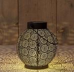 Solar lantern windlicht metaal zwart annas collection 14x16, Ophalen of Verzenden, Nieuw