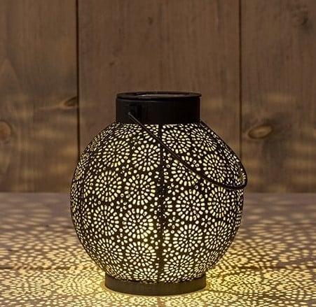 Solar lantern windlicht metaal zwart annas collection 14x16, Hobby en Vrije tijd, Knutselen, Nieuw, Ophalen of Verzenden