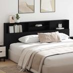 vidaXL Hoofdeinde kas Zwart eiken 220 x 19 x 101,5 cm, Verzenden, Nieuw, Zwart, Hout
