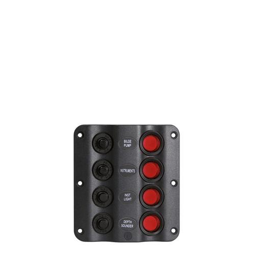 Talamex Schakelpaneel Wave 12V 4 schakelaars, Watersport en Boten, Navigatiemiddelen en Scheepselektronica, Nieuw, Ophalen of Verzenden
