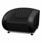 Bel Air Sofa Delucas Retro SF01CB Volledig Zwart Eenzitter, Gebruikt, Ophalen