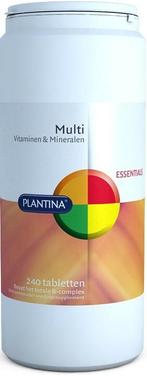 PLANTINA MULTI VITAMINEN & MINERALEN TABLETTEN POT 240 STUKS, Verzenden, Nieuw