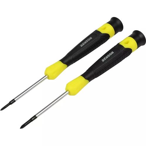 Benson 2-delige precisie schroevendraaierset - kruiskop -..., Doe-het-zelf en Verbouw, Gereedschap | Handgereedschap, Nieuw, Ophalen of Verzenden