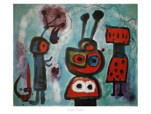 Kunstdruk Joan Miró - Loiseau au regard calme 80x60cm, Huis en Inrichting, Woonaccessoires | Schilderijen, Tekeningen en Foto's