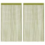 vidaXL Draadgordijnen 100x250 cm groen 2 st, Huis en Inrichting, Stoffering | Gordijnen en Lamellen, Verzenden, Nieuw, Groen