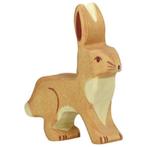 Holztiger - Houten Dieren - Haas rechtopstaande oren 7,5 cm, Nieuw