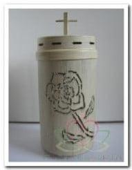 Graflicht Metaal Rose Creme metallic grafkaars in houder, Hobby en Vrije tijd, Knutselen, Nieuw, Ophalen of Verzenden