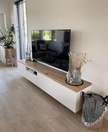 Houten plank - 4cm dik eikenhout - Besta kast beschikbaar voor biedingen