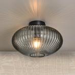 Design Plafondlamp Rond Smokeglas, Verzenden, Nieuw, Glas