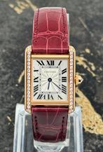 Cartier Tank Louis Cartier - Small - Rose Diamonds WJTA0037, Sieraden, Tassen en Uiterlijk, Horloges | Dames, Nieuw, Polshorloge