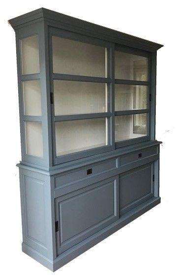 Buffetkast blauw Montfoort 200cm, Huis en Inrichting, Kasten | Buffetkasten, Ophalen of Verzenden