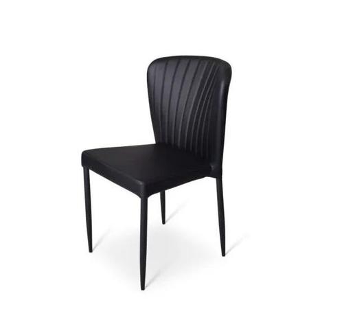 Stapelstoel Brooklyn metalen frame zitting kunstleder zwart, Huis en Inrichting, Stoelen, Nieuw, Verzenden