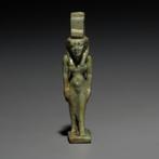 Oud-Egyptisch Faience Amulet van de godin Isis. Late