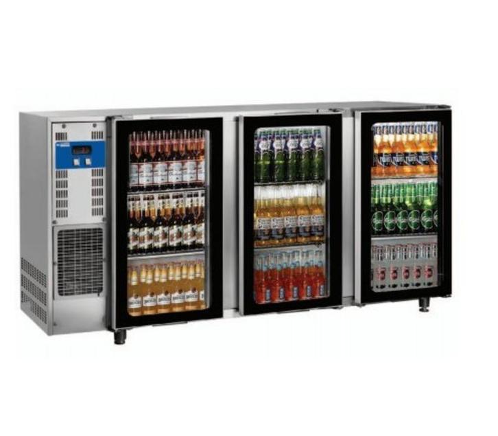 RVS Barkoelkast met 3 Glazen Deuren | 579 Liter | 206.5x5..., Zakelijke goederen, Horeca | Keukenapparatuur, Verzenden