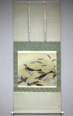 Zeer fijn schilderij Herfstvogels, gesigneerd - inclusief