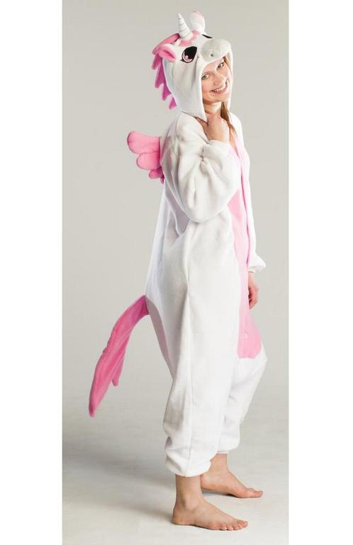 Onesie Wit Roze Pegasus Pakje 116-122 Eenhoornpak Kostuum Ee, Kinderen en Baby's, Carnavalskleding en Verkleedspullen, Meisje
