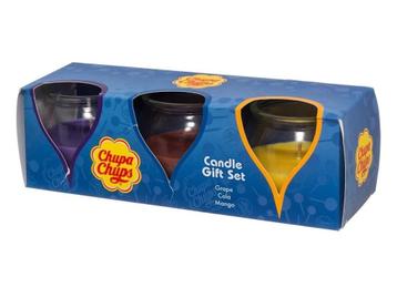 Chupa Chups - Candle Gift Set 3 Geurkaarsen Grape, Cola en M beschikbaar voor biedingen