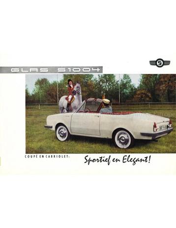 1962 GLAS S1004 COUPE | CABRIOLET BROCHURE NEDERLANDS beschikbaar voor biedingen