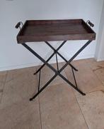Bijzettafel - Hout teak-Gietijzer - BUTLERTRAY