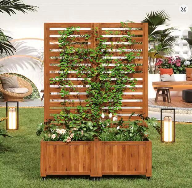 Houten Plantenbak met Klimrek – Dé Bloembak voor Tuinen Terr, Tuin en Terras, Bloembakken en Plantenbakken, Nieuw, Verzenden