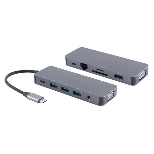 USB-C 3.2 Gen 1 Multiport Adapter - USB-A - HDMI, VGA -, Computers en Software, Netwerk switches, Nieuw, Ophalen of Verzenden