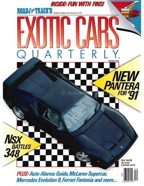 1990 ROAD AND TRACK EXOTIC CARS QUARTERLY VOL.1, NR.4, Boeken, Auto's | Folders en Tijdschriften