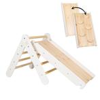 Klimdriehoek met glijbaan en klimwand in wit – Uitdagend.., Ophalen of Verzenden, Nieuw