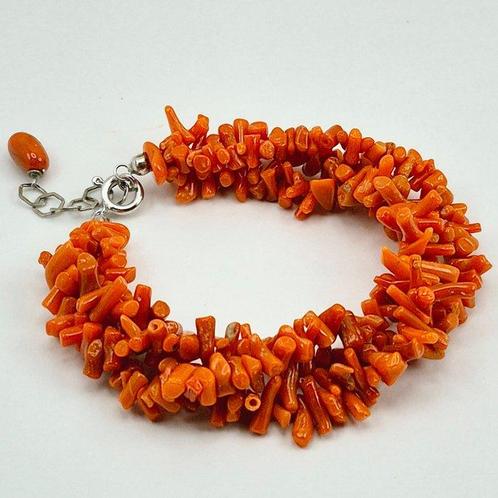 Bloedkoraal - Zilver - Armband - SCIACCA-KORAAL, Verzamelen, Dierenverzamelingen