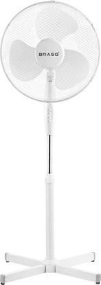 2dekans | BRASQ Statiefventilator – 40 cm – Wit - In hoogte, Ophalen of Verzenden, Gebruikt