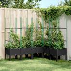 vidaXL Plantenbak met latwerk 160x120x142,5 cm polypropeen, Tuin en Terras, Verzenden, Nieuw, Kunststof